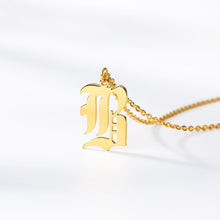 Load image into Gallery viewer, Old English Font Custom Initial Necklace