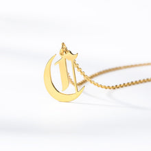 Load image into Gallery viewer, Old English Font Custom Initial Necklace
