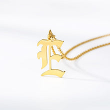 Load image into Gallery viewer, Old English Font Custom Initial Necklace