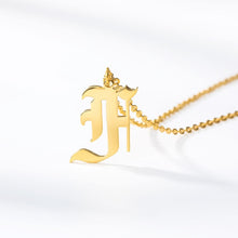 Load image into Gallery viewer, Old English Font Custom Initial Necklace