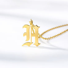 Load image into Gallery viewer, Old English Font Custom Initial Necklace
