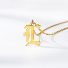 Load image into Gallery viewer, Old English Font Custom Initial Necklace