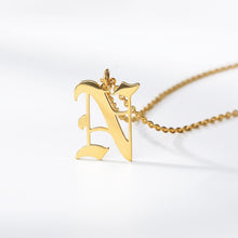 Load image into Gallery viewer, Old English Font Custom Initial Necklace