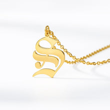 Load image into Gallery viewer, Old English Font Custom Initial Necklace