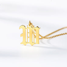 Load image into Gallery viewer, Old English Font Custom Initial Necklace