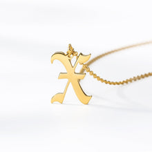 Load image into Gallery viewer, Old English Font Custom Initial Necklace