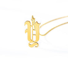 Load image into Gallery viewer, Old English Font Custom Initial Necklace