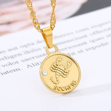 Load image into Gallery viewer, Horoscope Coin Necklace