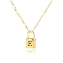 Load image into Gallery viewer, Custom Initial Lock Chain Necklace