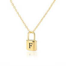 Load image into Gallery viewer, Custom Initial Lock Chain Necklace