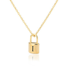 Load image into Gallery viewer, Custom Initial Lock Chain Necklace