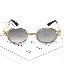 Load image into Gallery viewer, Round Rhinestone Sunglasses
