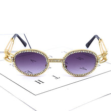 Load image into Gallery viewer, Round Rhinestone Sunglasses
