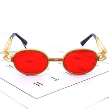 Load image into Gallery viewer, Round Rhinestone Sunglasses
