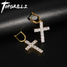 Load image into Gallery viewer, Iced Out Cross Earrings
