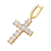 Load image into Gallery viewer, Iced Out Cross Earrings
