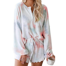 Load image into Gallery viewer, Tie Dye Ruffle Lounge Set
