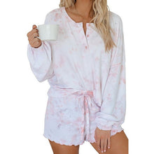 Load image into Gallery viewer, Tie Dye Ruffle Lounge Set
