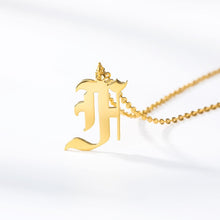 Load image into Gallery viewer, Old English Font Custom Initial Necklace
