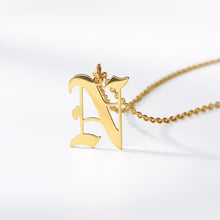 Load image into Gallery viewer, Old English Font Custom Initial Necklace
